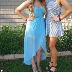 Light Blue High Low Dress